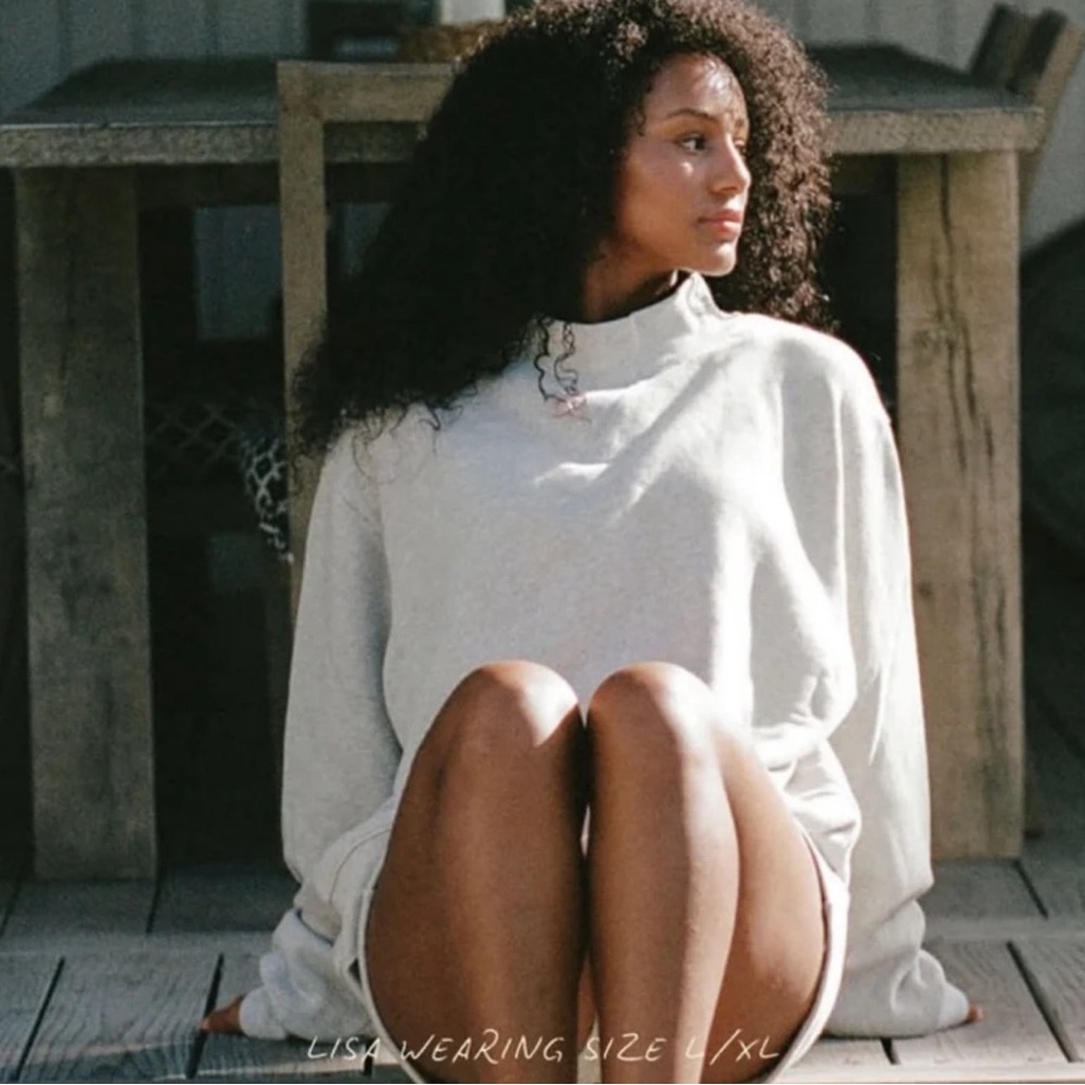 PARKE grey mock neck